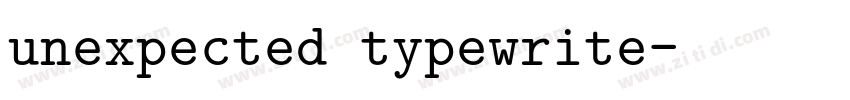 unexpected typewrite字体转换